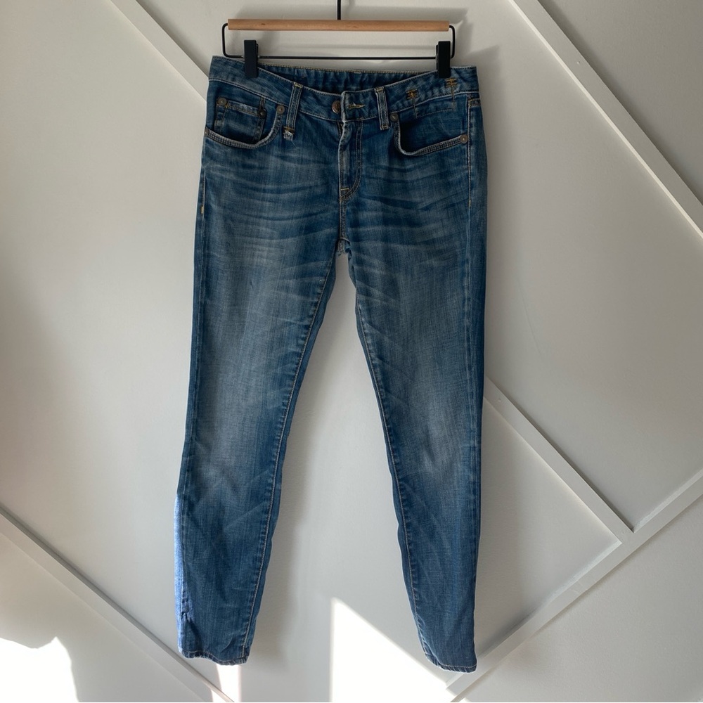 R13 Mid Rise Skinny Jeans 27 | Designer Skinny Denim | 90s Model Off Duty Luxury